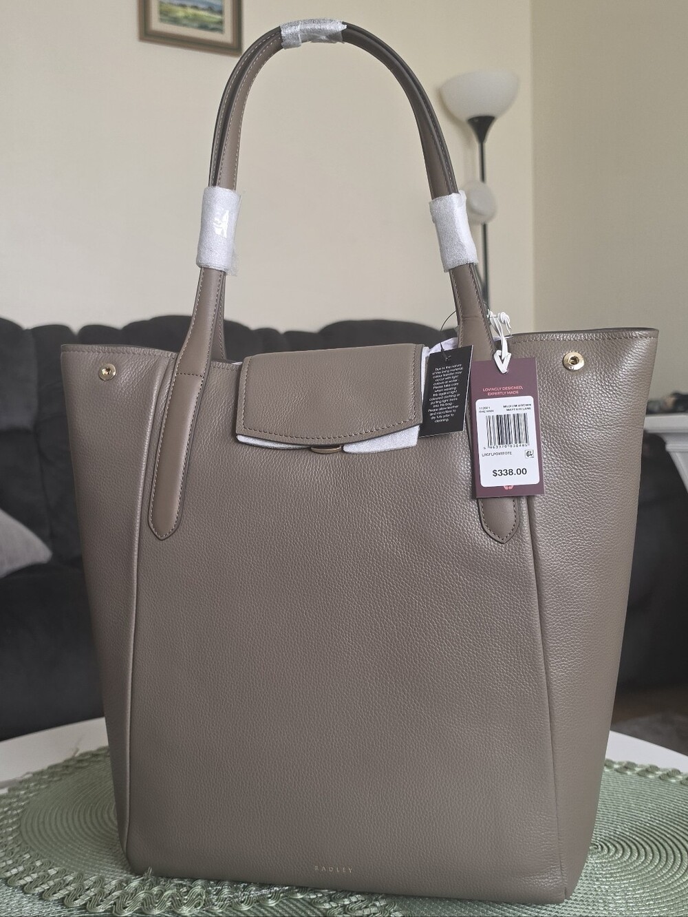 Radley London Mayfair Lane Large Flapover Leather Tote Bag Medium Brown NWT $338